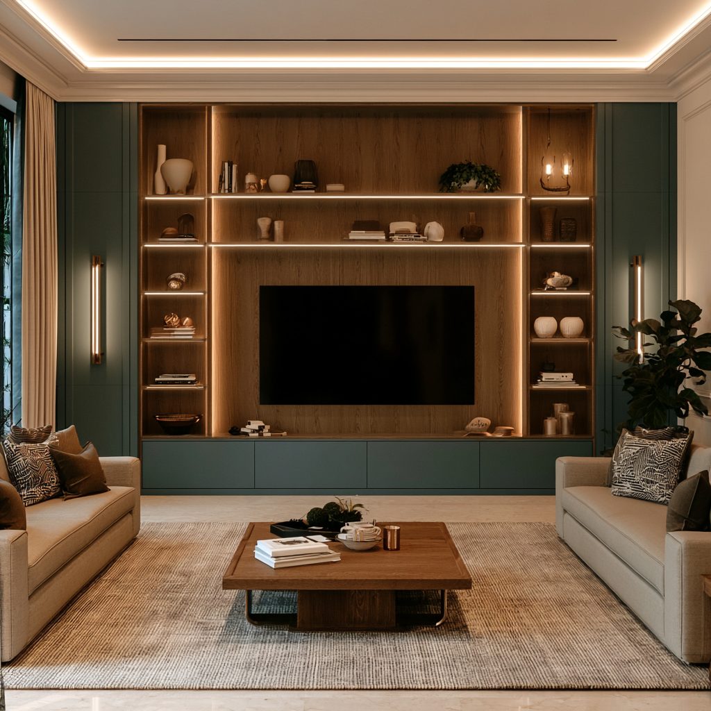 Built-in TV console