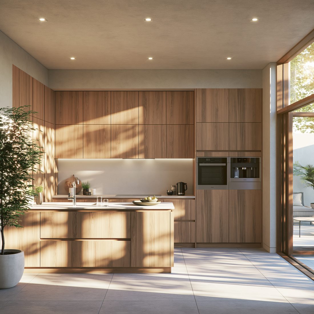 Built-in kitchen cabinets